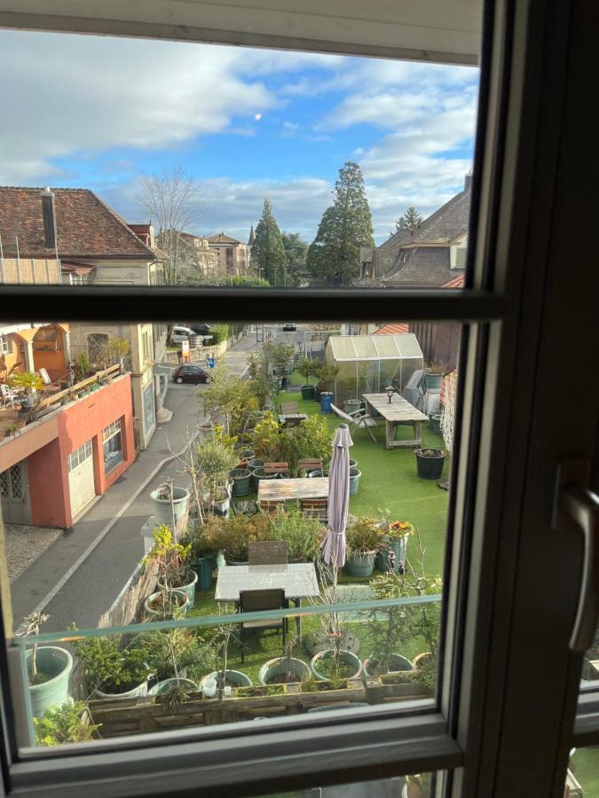 Chambre Papillon Avec Acces Terasse La Neuveville Exteriör bild