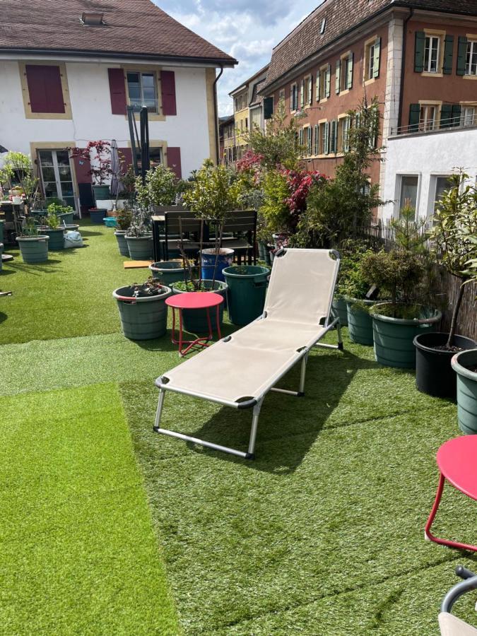 Chambre Papillon Avec Acces Terasse La Neuveville Exteriör bild